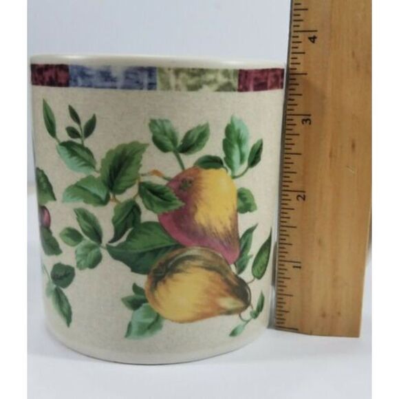 The Sakura Table Sonoma Coffee Mug Apples Grapes Pears Fruit -EUC Used Condition - Picture 8 of 9